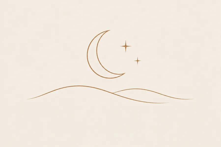 Ilustração de lua representando o sono